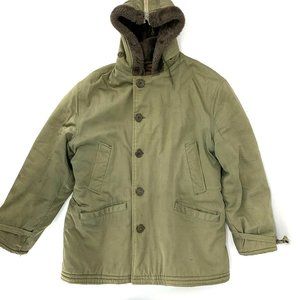 Vintage 50s 60s Mens B-9 Military Bomber Parka Coat‎ Jacket Hooded XL